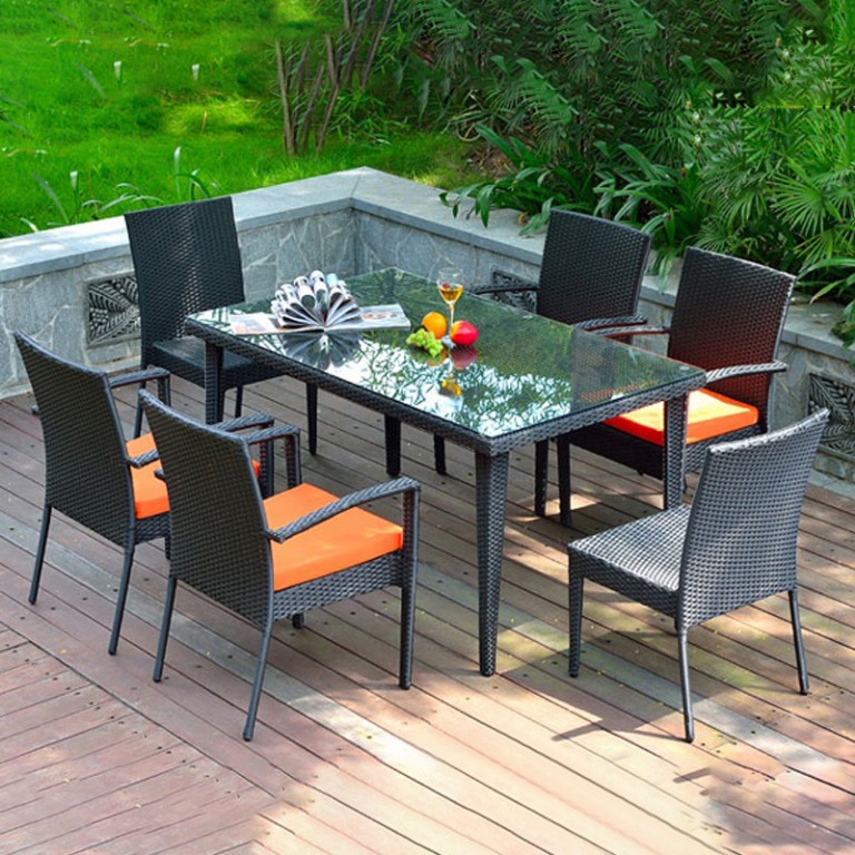 Outdoor Furniture Pe Rattan Table Chair Set 1 4 S699 Home Living Chairs On Carou - Is Rattan Garden Furniture Any Good