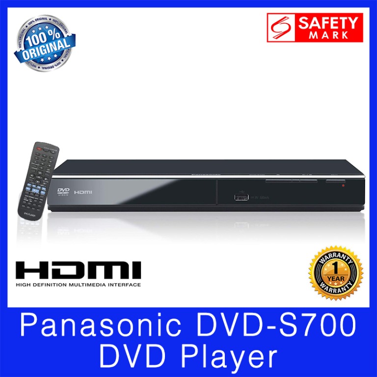 Panasonic DVDS700 HDMI DVD Player. 1080p UpConversion. CD Ripping