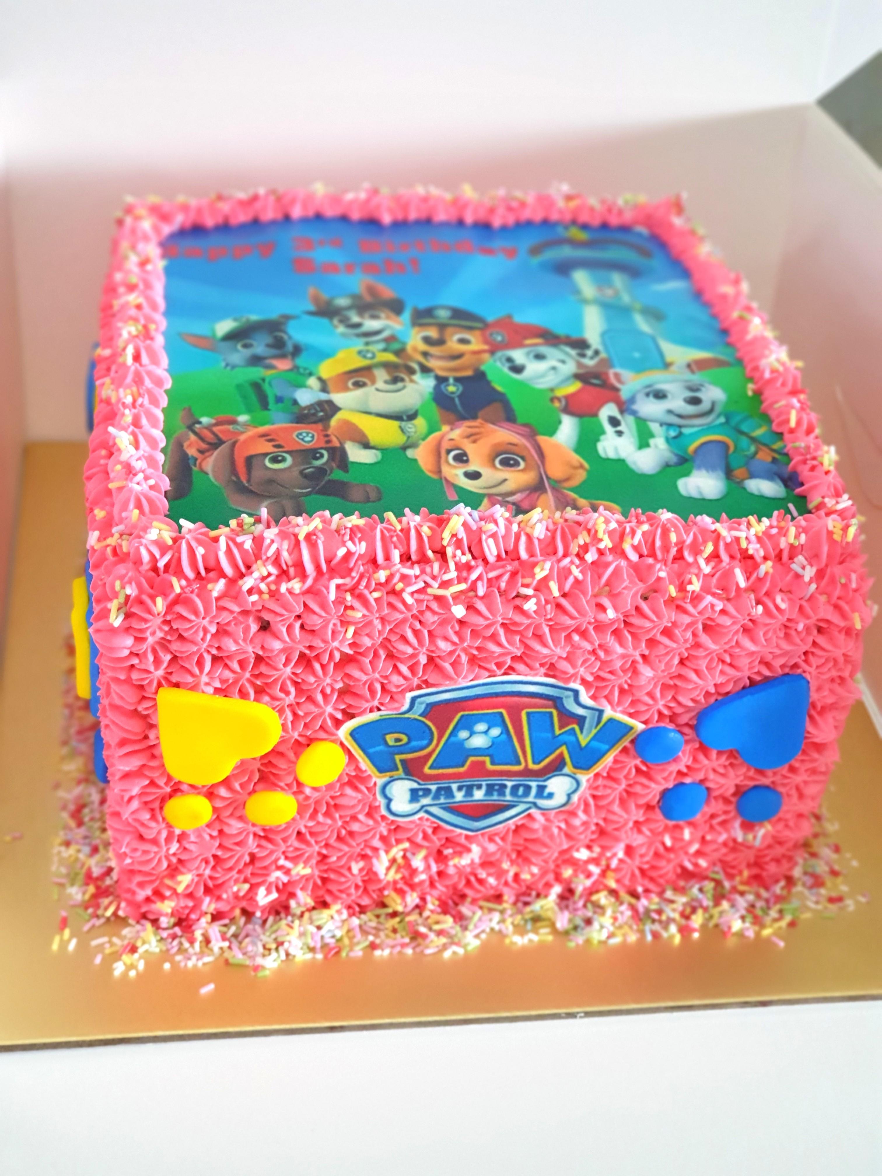 Patrol Cake In Pink, Food & Homemade Bakes on Carousell