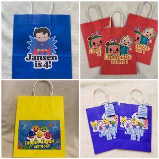 Personalised goodie bag / party bag - superman | poyoro | cocomelon | baby shark
