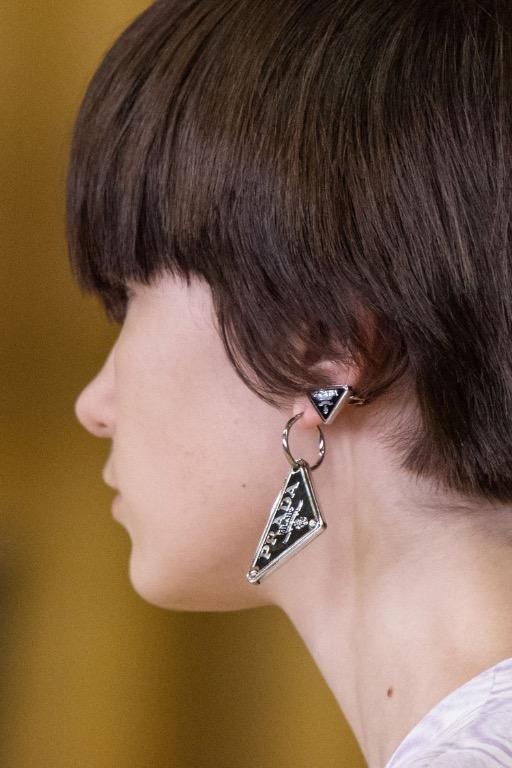 Prada Earrings (Choose from photos) (Category: Luxury Accessories) located in Malabon City. Submitted by designerarchives.ph (Listing ID 1081253137, Image 1). Description: 1 pc - 2650 2 pcs - 2950 Add if you want with box 50% Downpayment required to order Buyer will shoulder the shipping 1-2 weeks ETA.