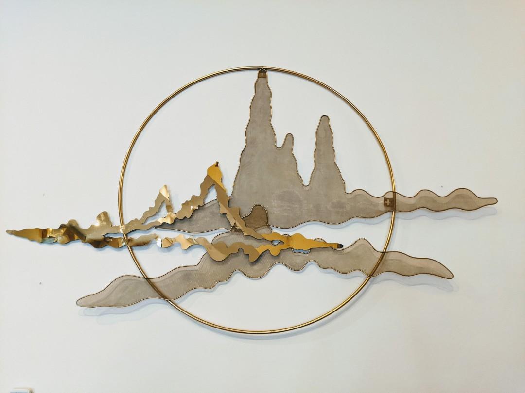 *Precinct* brass metal wall sculpture art, Furniture & Home Living