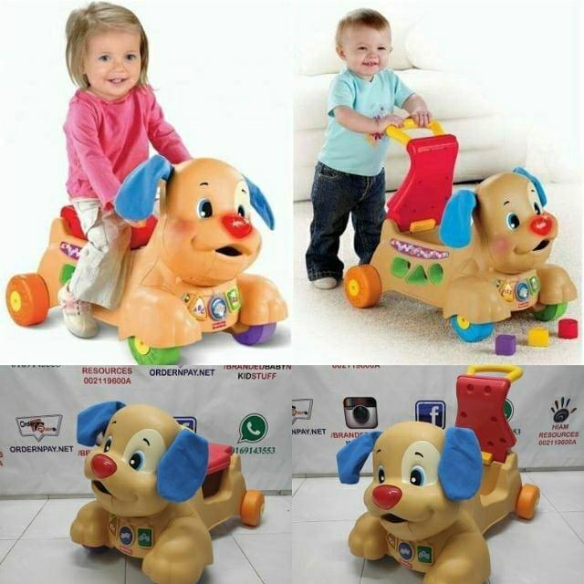 Preloved Fisher Price Laugh Learn Stride to Ride Puppy Babies