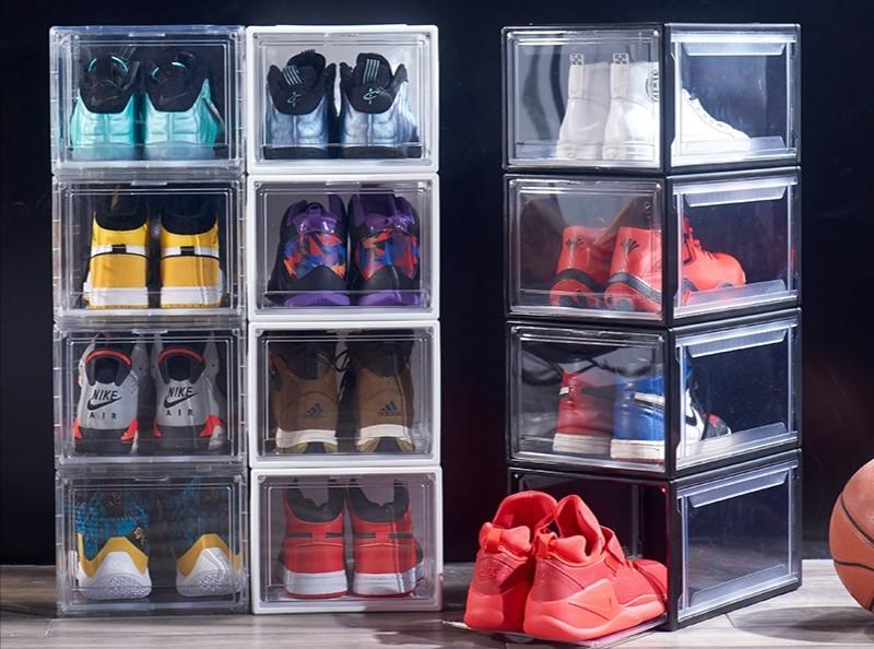 Premium Stackable Hard Case Shoe Box Furniture Home Living Home Improvement Organisation Storage Boxes Baskets on Carousell