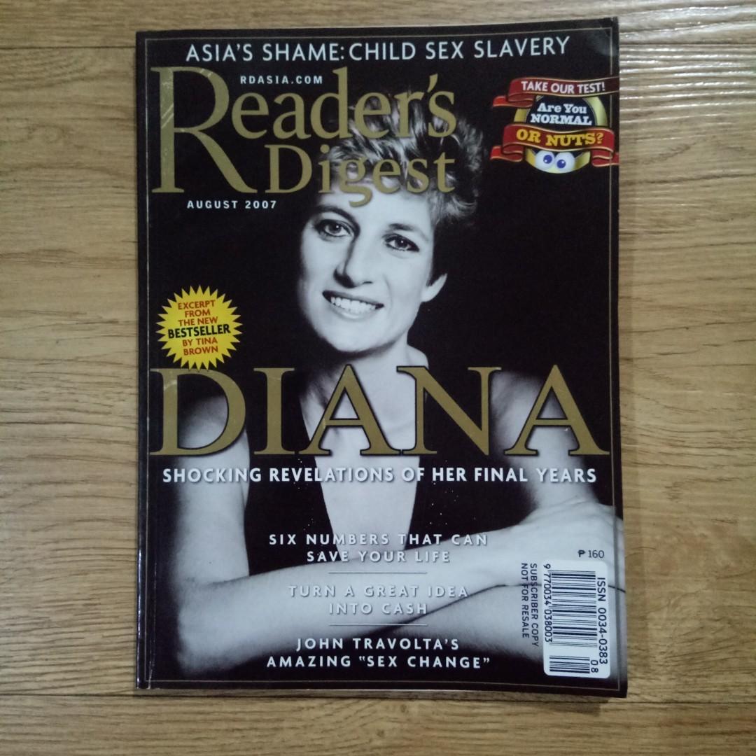 Princess Diana - Reader's Digest August 2007 (Category: Magazines) located in Taguig. Submitted by garagesale_ph (Listing ID 1081375065, Image 1). Description: .