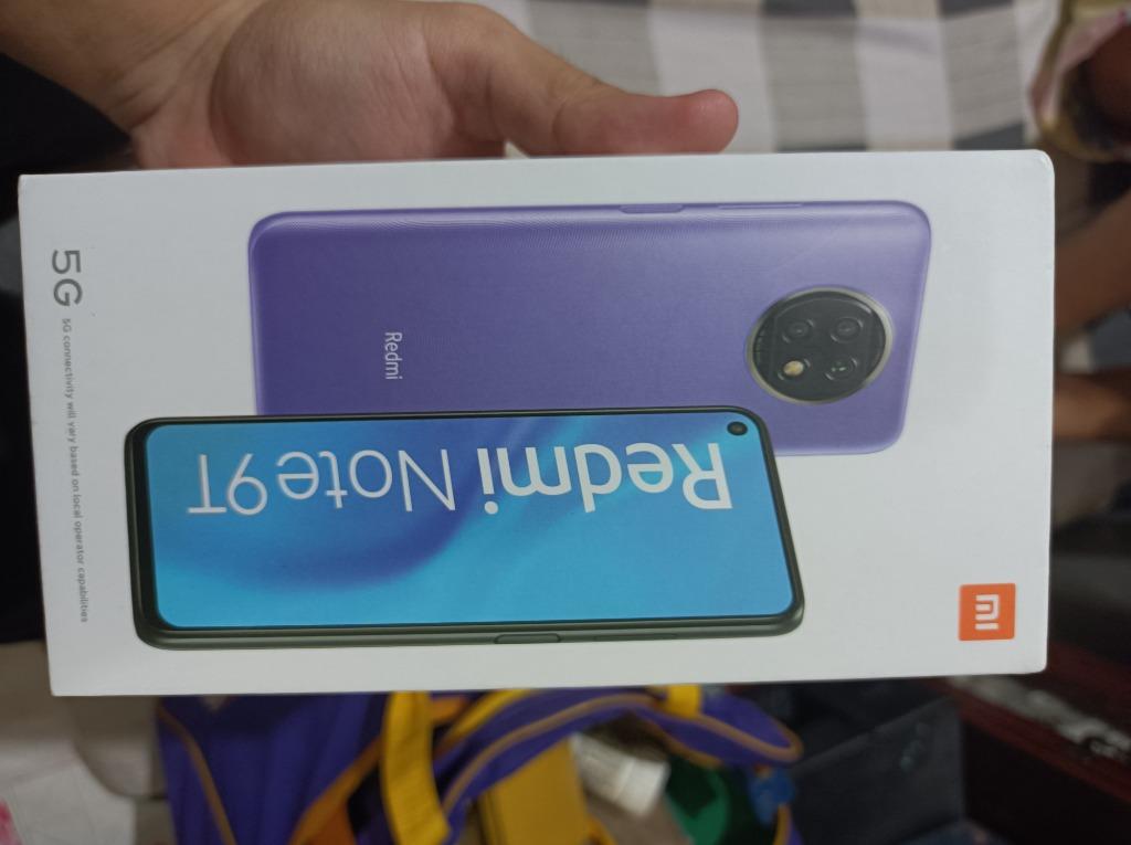 Resmi Note 9T 5G (Category: Xiaomi) located in Manila. Submitted by revbmo (Listing ID 1081263323, Image 1). Description: RUSHHH SELLING Redmi Note 9T 5G 4gb ram 64gbrom Daybreak Purple Complete with Tempered Glass Cases Binondo Meet up Sta.Cruz NEGOTIABLE.