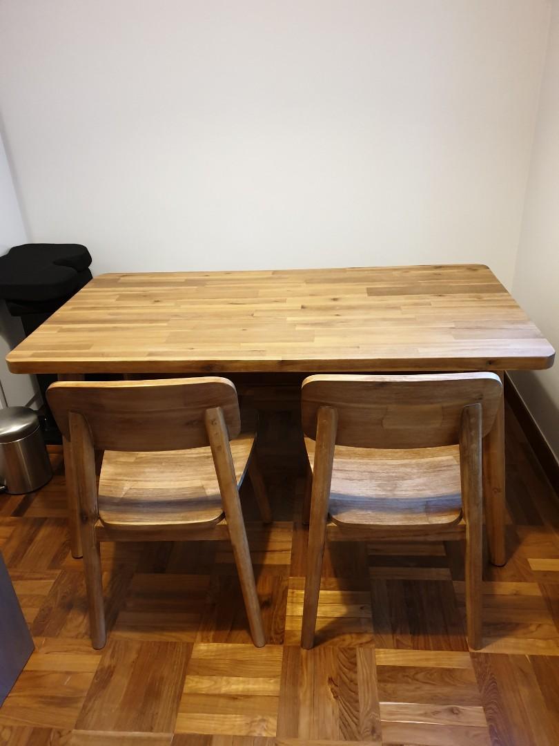 Castlery Seb Dining Table 2 Chairs and Bench, Furniture & Home Living