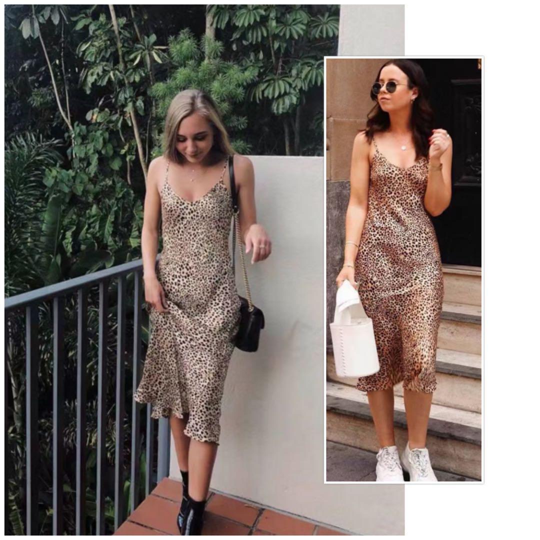 Silk laundry leopard dress top