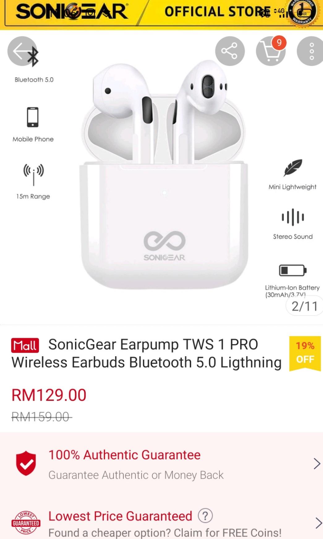 Sonicgear earphone clearance