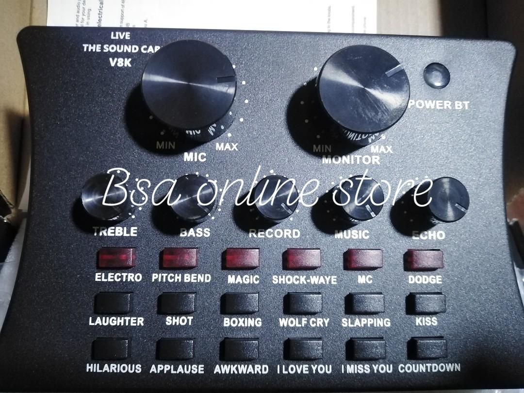 Sound card V8k new (Category: Other Audio Equipment) located in Quezon City. Submitted by smithwarren46 (Listing ID 1081406020, Image 1). Description: Brandnew P800 #soundcardV8k V8k new live sound card. Great sound, easy to use, lots of sound effects. Good for live singing, Podcast, vlogging, streaming. Etc Pick up lagro Q.c or via delivery service rider po.More item for sale.. like or follow my page #BSAonlinestore https://www.facebook.com/BSA-