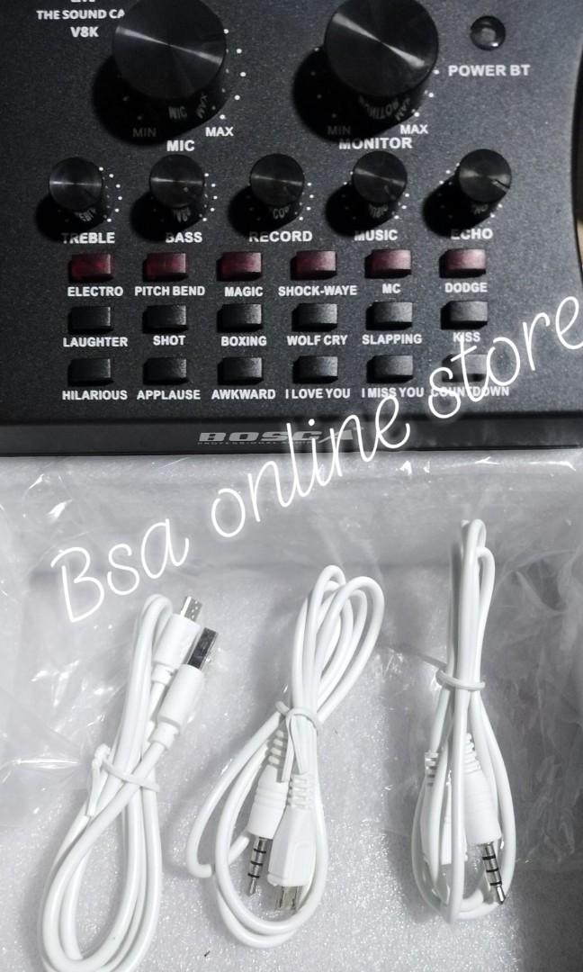 Sound card V8k new (Category: Other Audio Equipment) located in Quezon City. Submitted by smithwarren46 (Listing ID 1081406020, Image 2). Description: Brandnew P800 #soundcardV8k V8k new live sound card. Great sound, easy to use, lots of sound effects. Good for live singing, Podcast, vlogging, streaming. Etc Pick up lagro Q.c or via delivery service rider po.More item for sale.. like or follow my page #BSAonlinestore https://www.facebook.com/BSA-