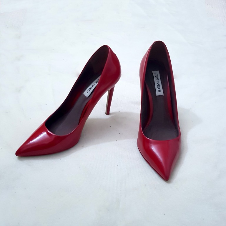 Steve Madden Proto Red Office Pumps High Heels Stiletto Fesyen