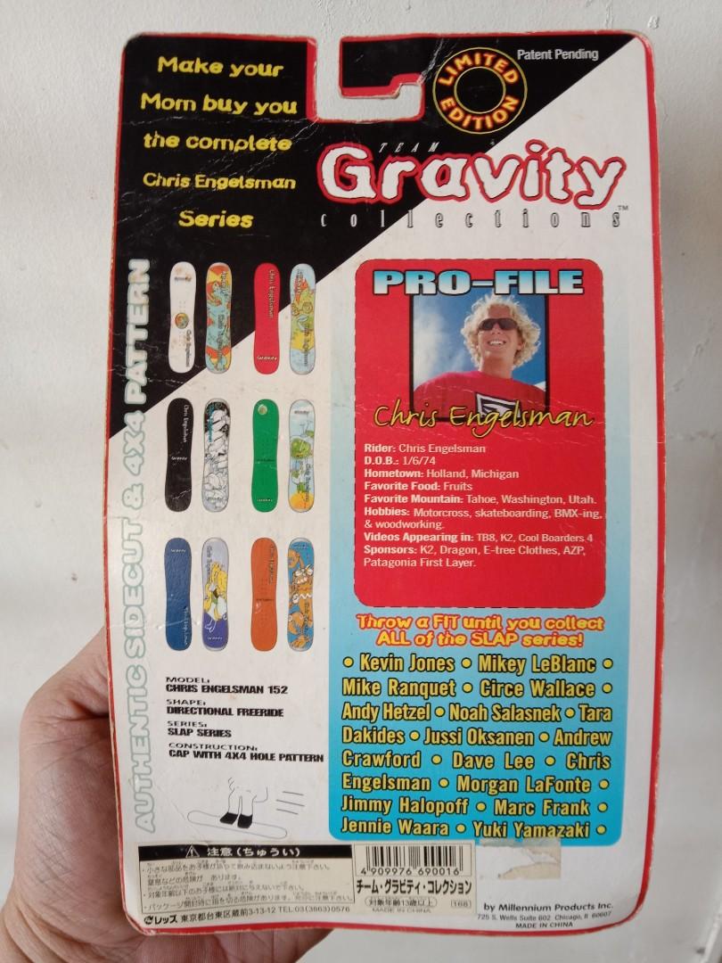 Team Gravity Collections Finger Snowboard (Category: Vintage Collectibles) located in Quezon City. Submitted by emargpascual (Listing ID 1081325998, Image 2). Description: Team Gravity Collections Limited Edition Finger Snowboard For more toys go to my FB page.