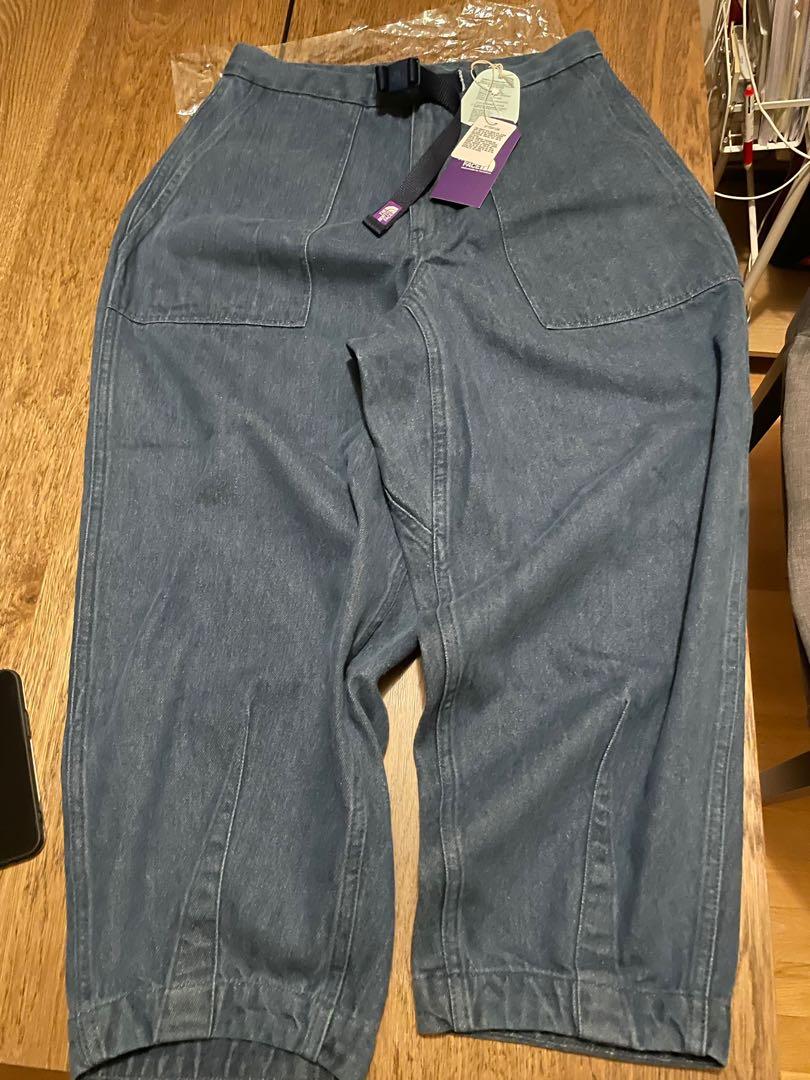 THE NORTH FACE PURPLE LABEL Denim Field Wide Cropped Pants, 男裝