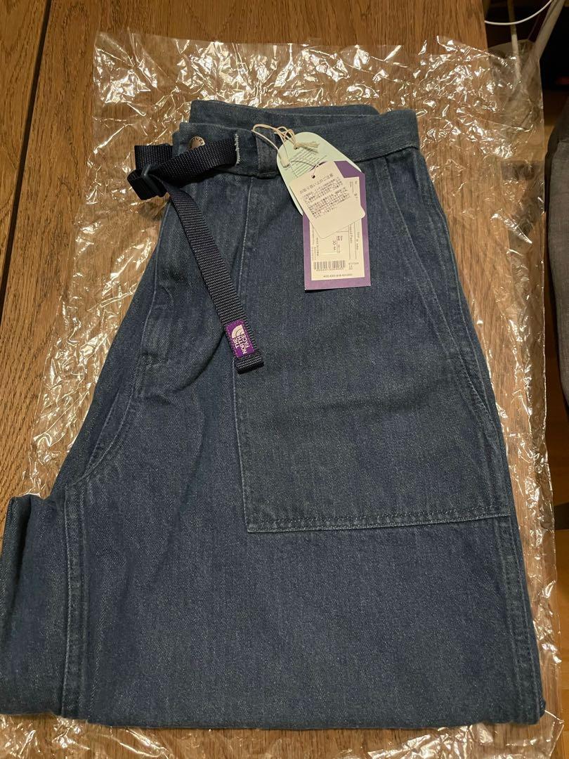 THE NORTH FACE PURPLE LABEL Denim Field Wide Cropped Pants, 男裝