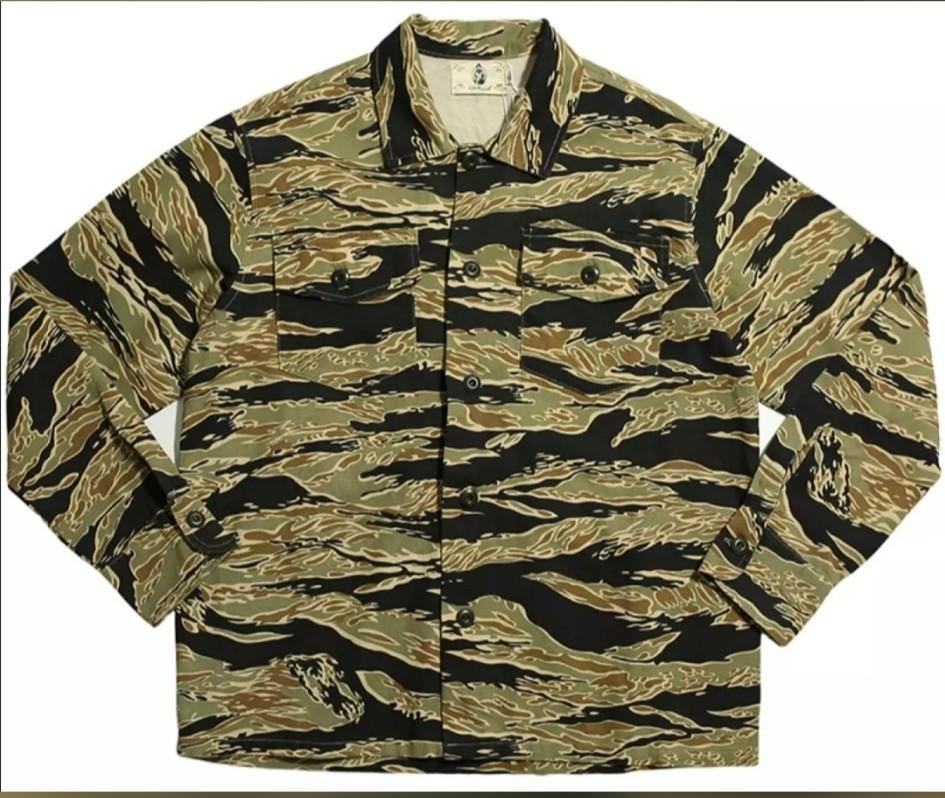Tiger stripe camouflage shirt Men s Fashion Tops Sets Tshirts