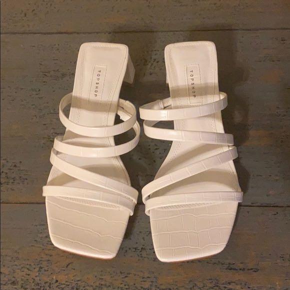 Topshop Dixie Strap Mules Women s Fashion Footwear Heels on