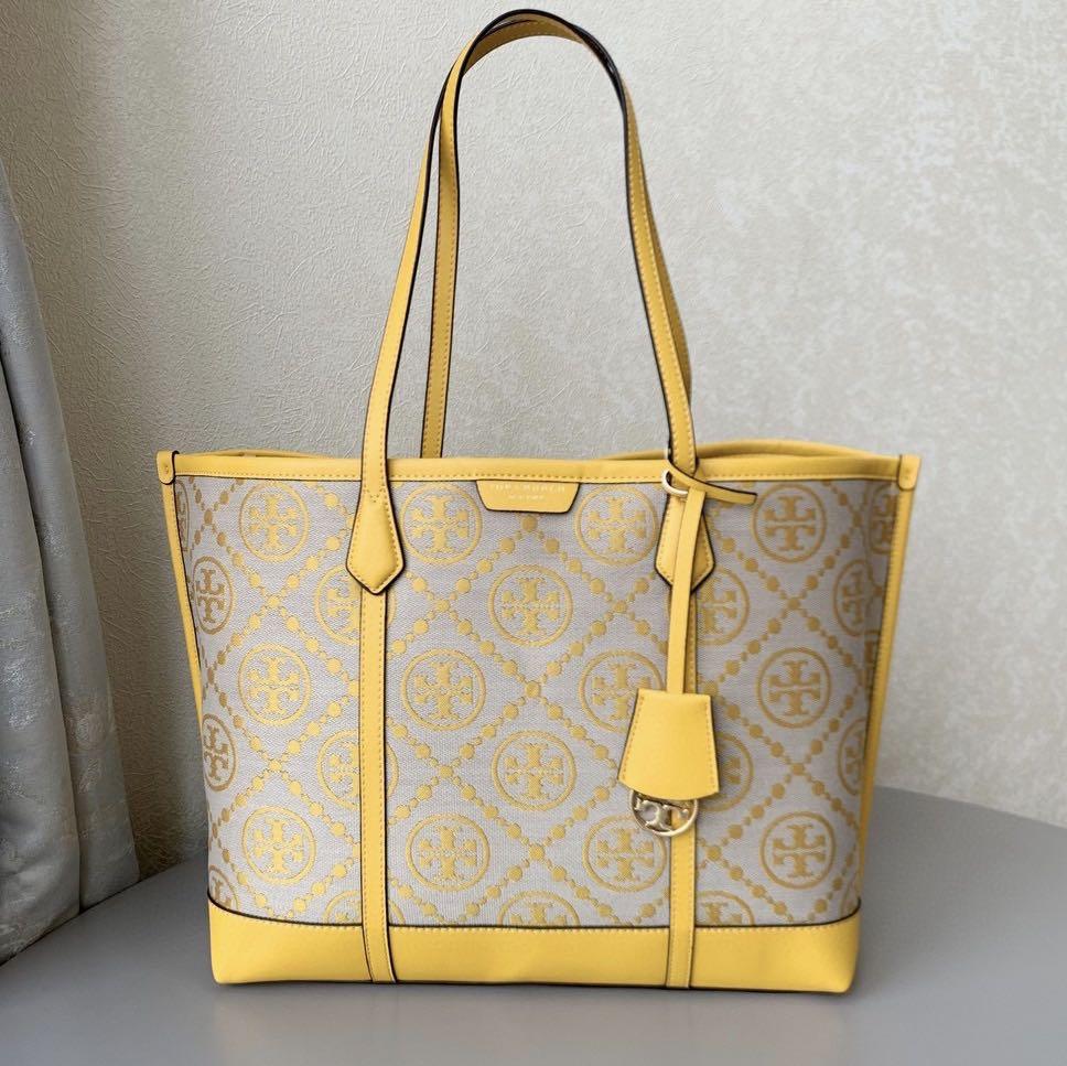 Tory Burch PERRY T MONOGRAM TRIPLECOMPARTMENT TOTE, Women's Fashion, Bags &  Wallets, Shoulder Bags on Carousell