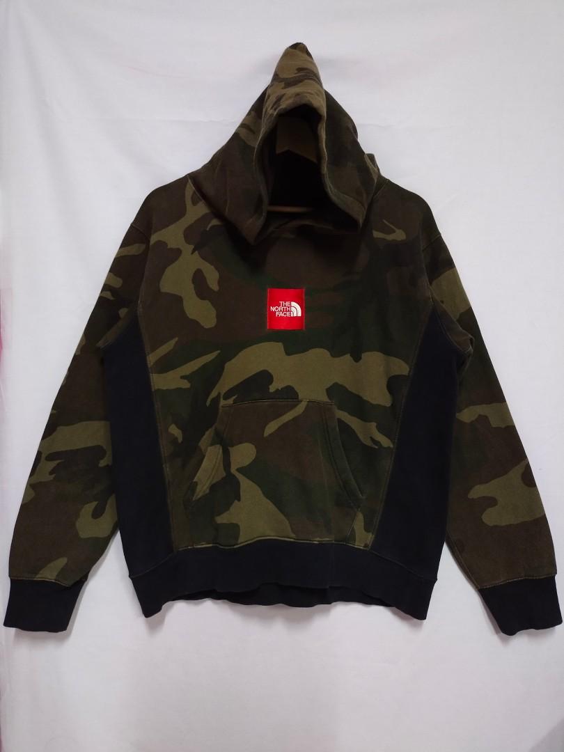 Vintage The North Face Camo Hoodie Embroidery Logo Men s Fashion