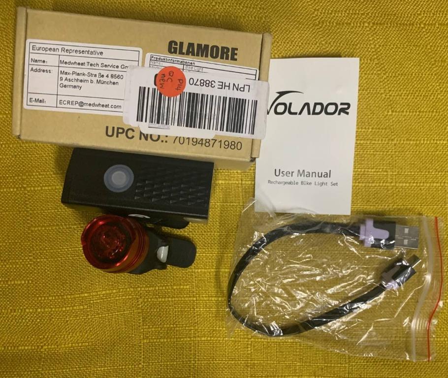 Volador Bike Light USB Rechargeable Mountain Bike Light Cycle Lights LED Bicycle Headlight Lamp 300 Lumens 3 Modes Wide Beam Angle Furniture Home Living Lighting Fans Lighting on Carousell