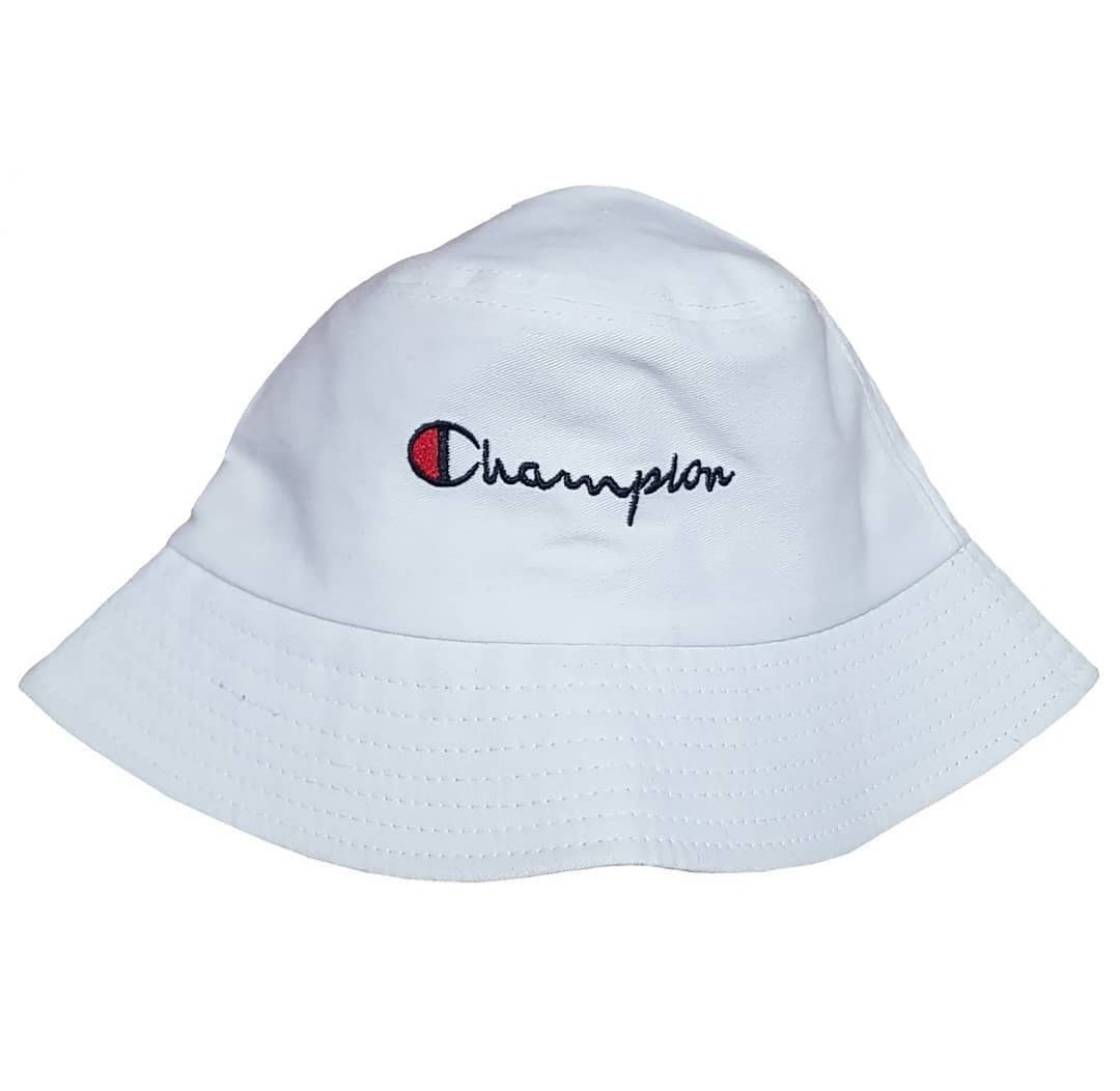 White champion bucket hat Clearance