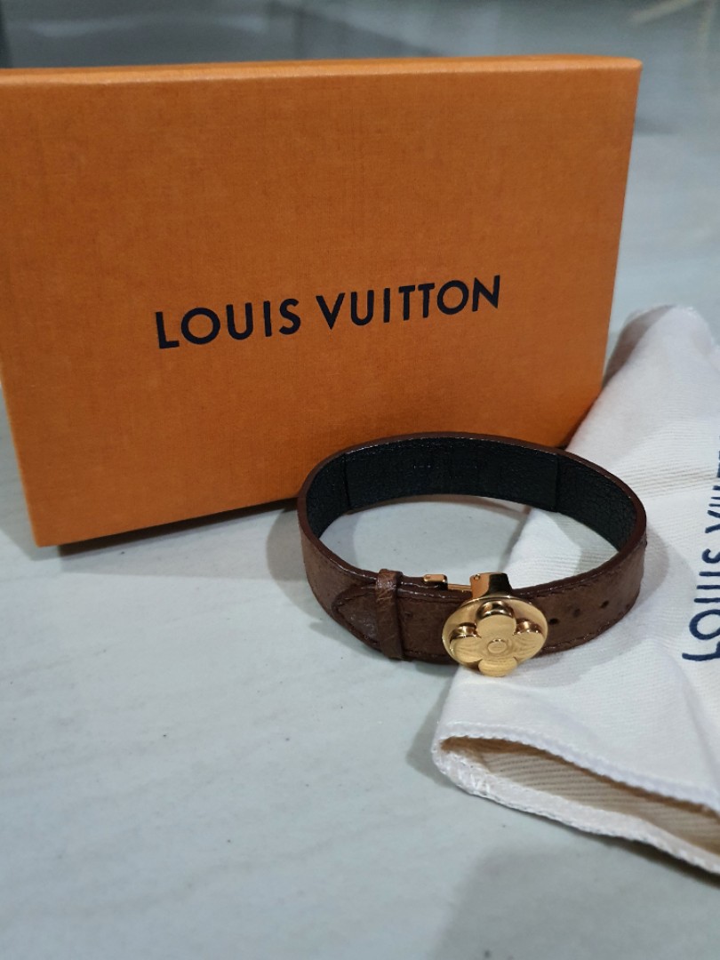 Authentic LOUIS VUITTON Ostrich Wish Bracelet 