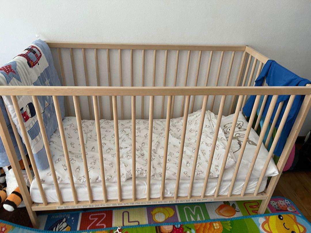 SNIGLAR Crib, beech, 27 1/2x52 - IKEA