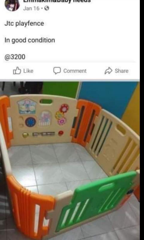 Baby fence available (Category: Baby Monitors) located in Cavite. Submitted by dimple082 (Listing ID 1081530213, Image 2). Description: in good condition.