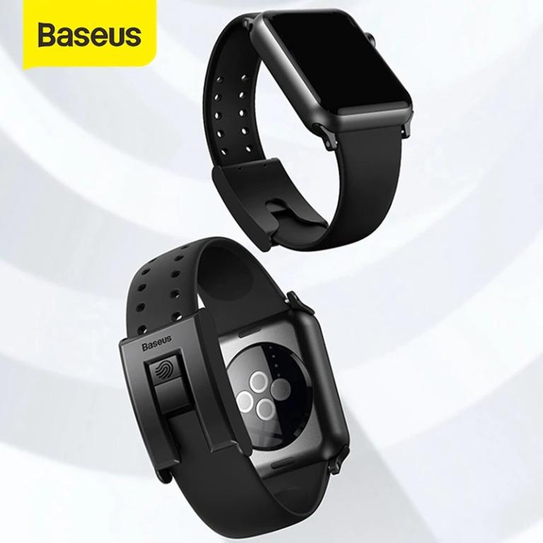 Baseus Silicone Strap For Apple Watch 6 5 4 3 SE Wrist Band For AP Watch 38 42mm Bracelet Strap for iWatch Wearable Watch Band Mobile Phones Gadgets Wearables Smart Watches on Carousell