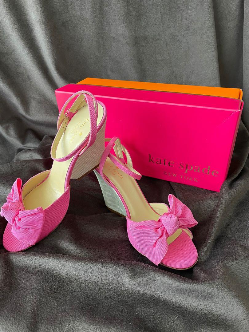 Kate spade outlet bow wedges