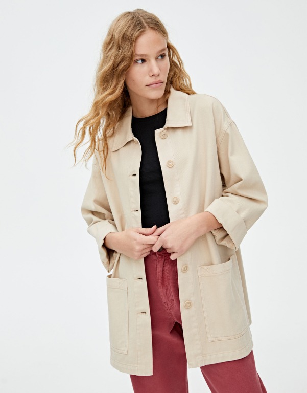 Pull and bear worker jacket top