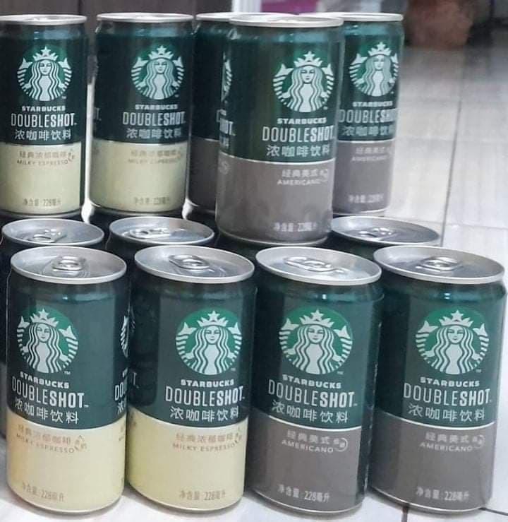 Buy one Get one! Starbucks double shots coffee in can, Food & Drinks, Beverages on Carousell