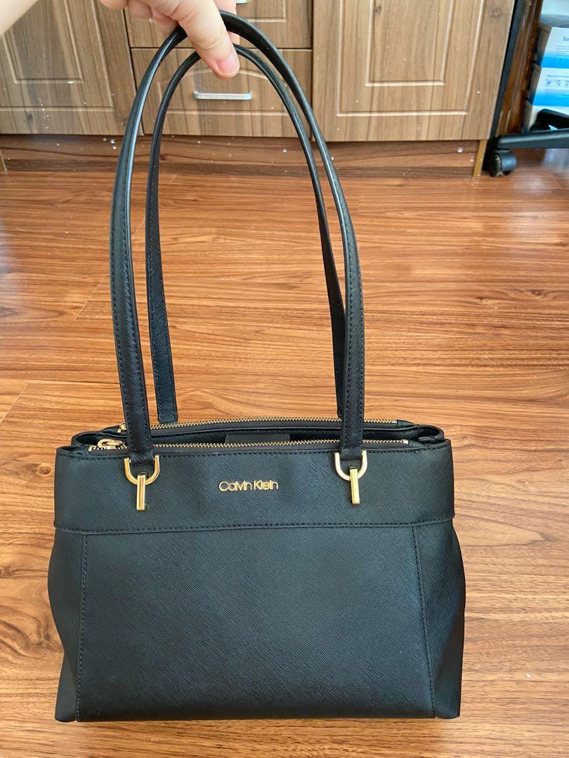 Calvin klein hayden leather sales satchel