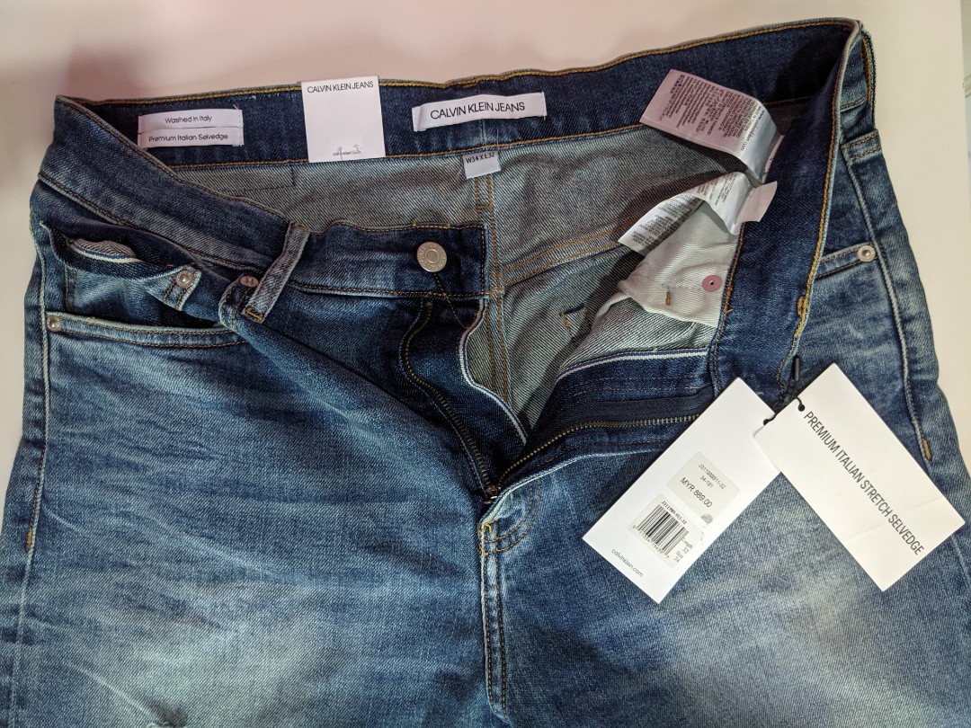 Calvin Klein Jeans Straight Size 34 Premium Italian Stretch