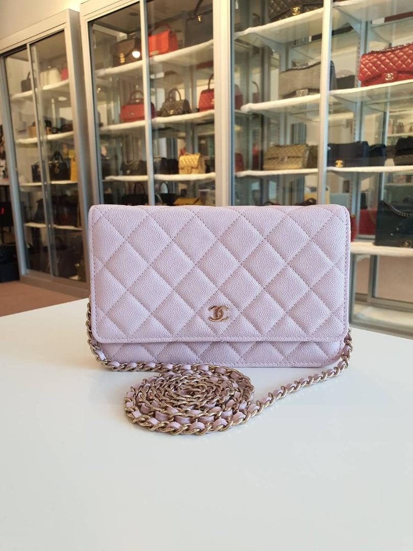 Chanel Lilac Pink Caviar Wallet On Chain Series 31, Luxury, Bags & Wallets  on Carousell