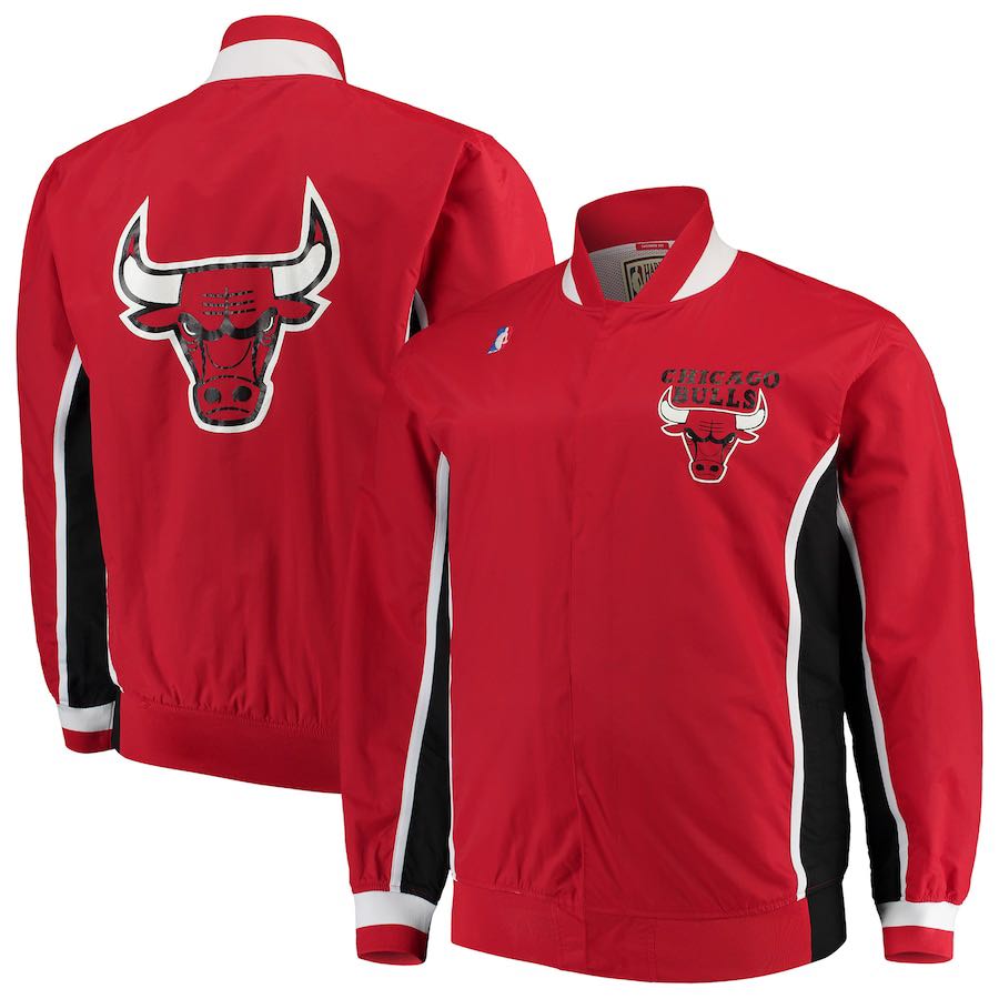 Chicago Bulls Mitchell Ness Hardwood Warm Up Jacket Red Michael Jordan warmup enterbay Carousell