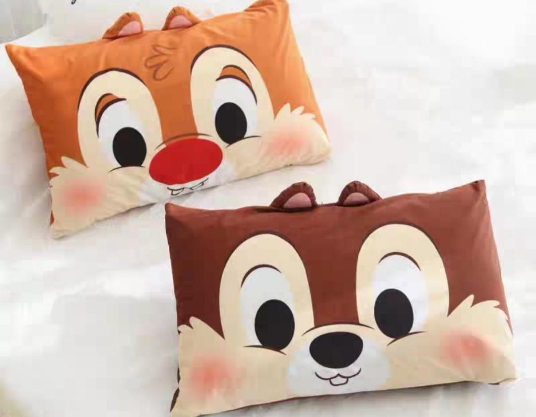 Chip n Dale pillow case, Furniture & Home Living, Bedding & Towels on