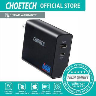 CHOETECH USB C Charger, 51W USB Type C Wall Charger with 39W Power Delivery Compatible with MacBook Air, ipad Pro, iPhone 11/11 Pro Max/XS Max,iPhone SE,Pixel 3/3XL,Samsung Galaxy Note 9/S9+/S8+