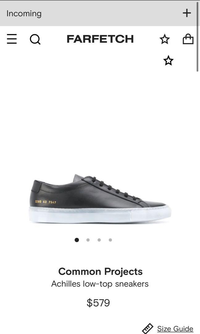 Common Projects (Category: Sneakers) located in Singapore. Submitted by chipsheet (Listing ID 1081438112, Image 1). Description: Used black Common Projects with Transparent Sole for sale in EU39 (fits EU40/40.5) Bought it close to a year ago from Pedders on Scott’s for retail at $660. WORN LESS THAN 5 TIMES RFS: not really feeling the shoe. Realized that I still prefer my two other white CPs than a black one on my feet. Comes with original box, e