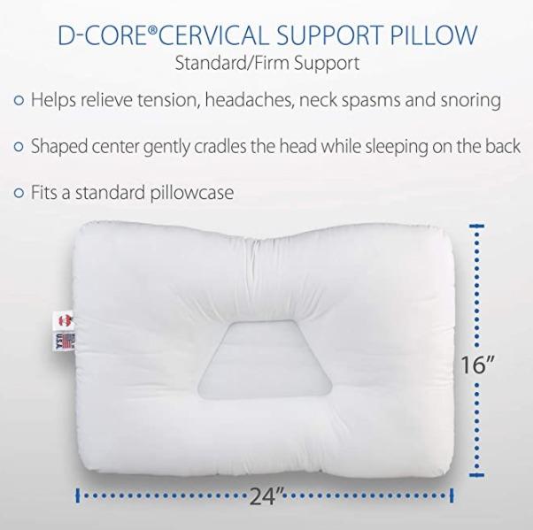 Core Products D-Core Cervical Support Pillow, Extra Firm Standard, Full Size for Back Sleeping (Category: Medical Supplies & Tools) located in Marikina City. Submitted by skowshop (Listing ID 1081572490, Image 2). Description: YOU MAY NEED TO ADJUST: Immediate overuse may increase neck pain. Most users who slowly ease their way into orthopedic correction achieve the best results. Alternate D-Core and current pillow while body adjusts. Shaped cent