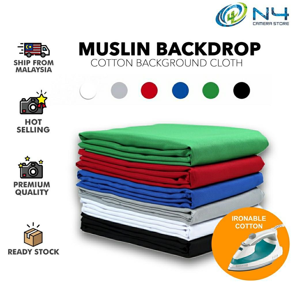 Foto Cotton Textile Muslin Photo Backgrounds Studio Photography Screen Chromakey Backdrop Cloth Photography Photography Accessories Lighting Studio Equipment On Carousell