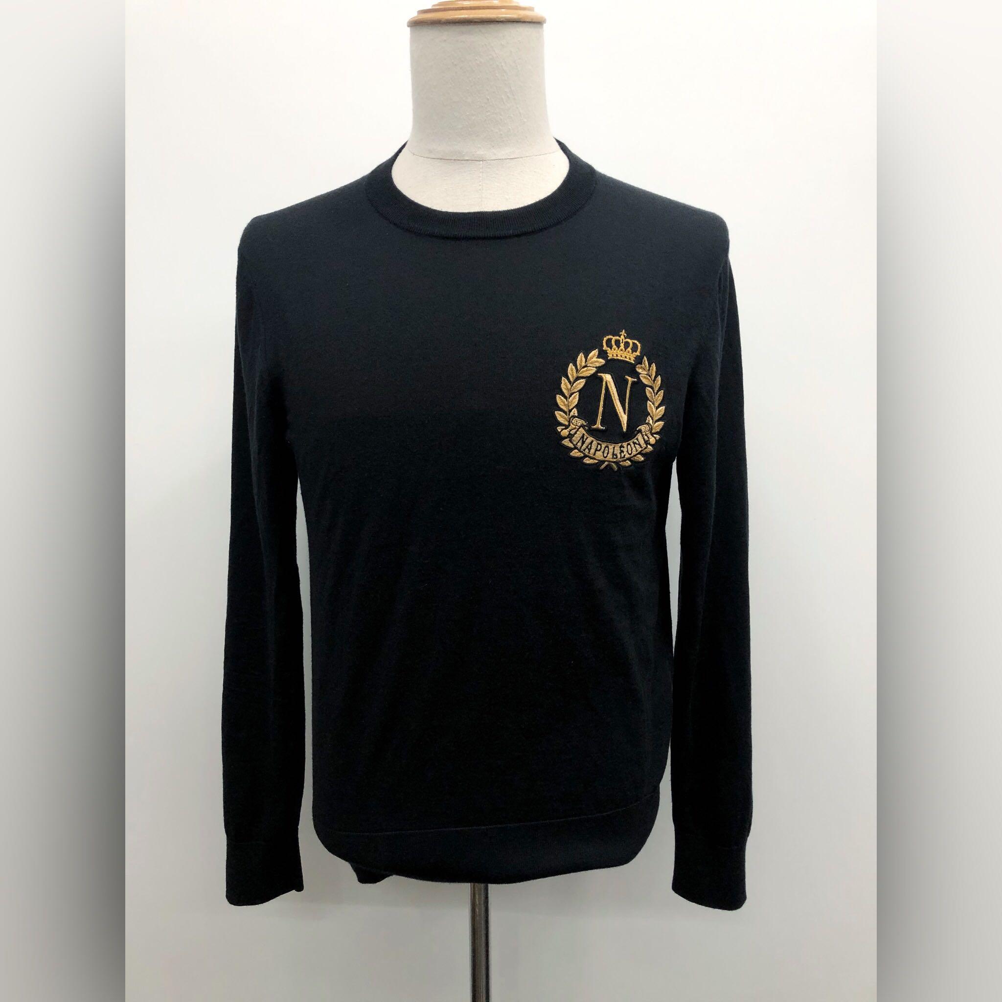 Dolce & Gabbana Black Long Sleeve Napoleon Shirt 217006733 £, Men's  Fashion, Tops & Sets, Formal Shirts on Carousell
