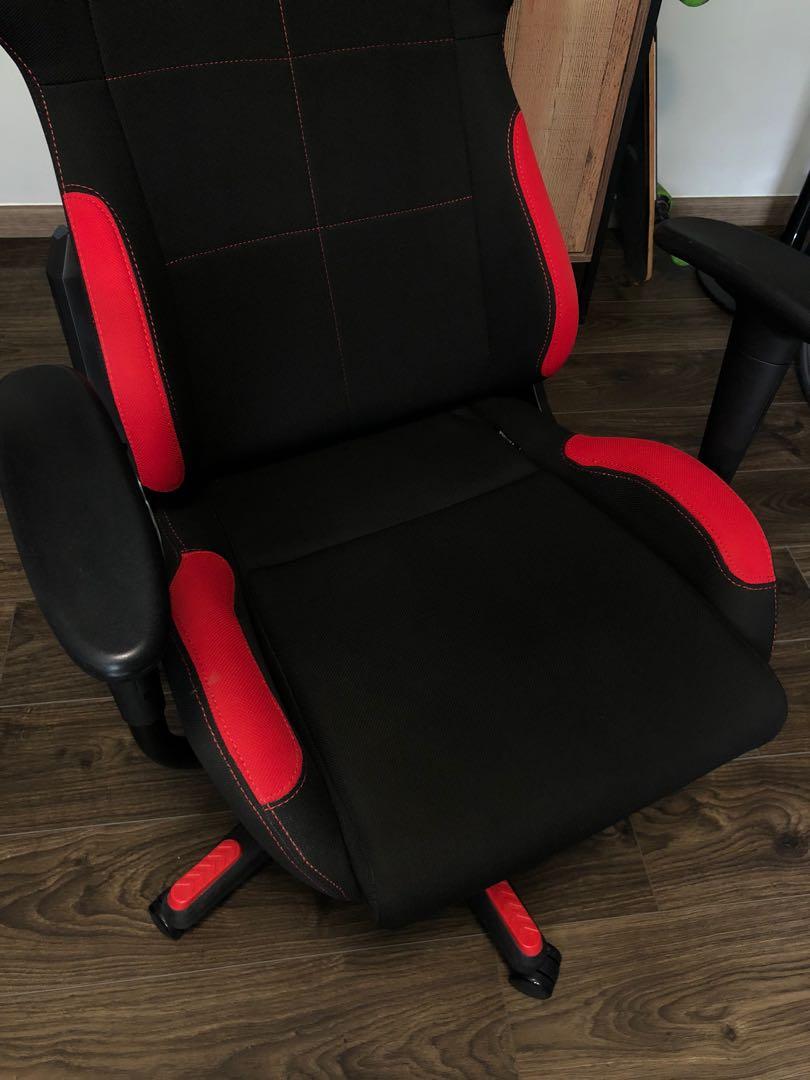 dxracer gaming chair fabric no peeling furniture home living furniture chairs on carousell
