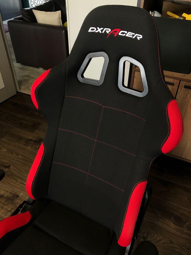 dxracer gaming chair fabric no peeling furniture home living furniture chairs on carousell