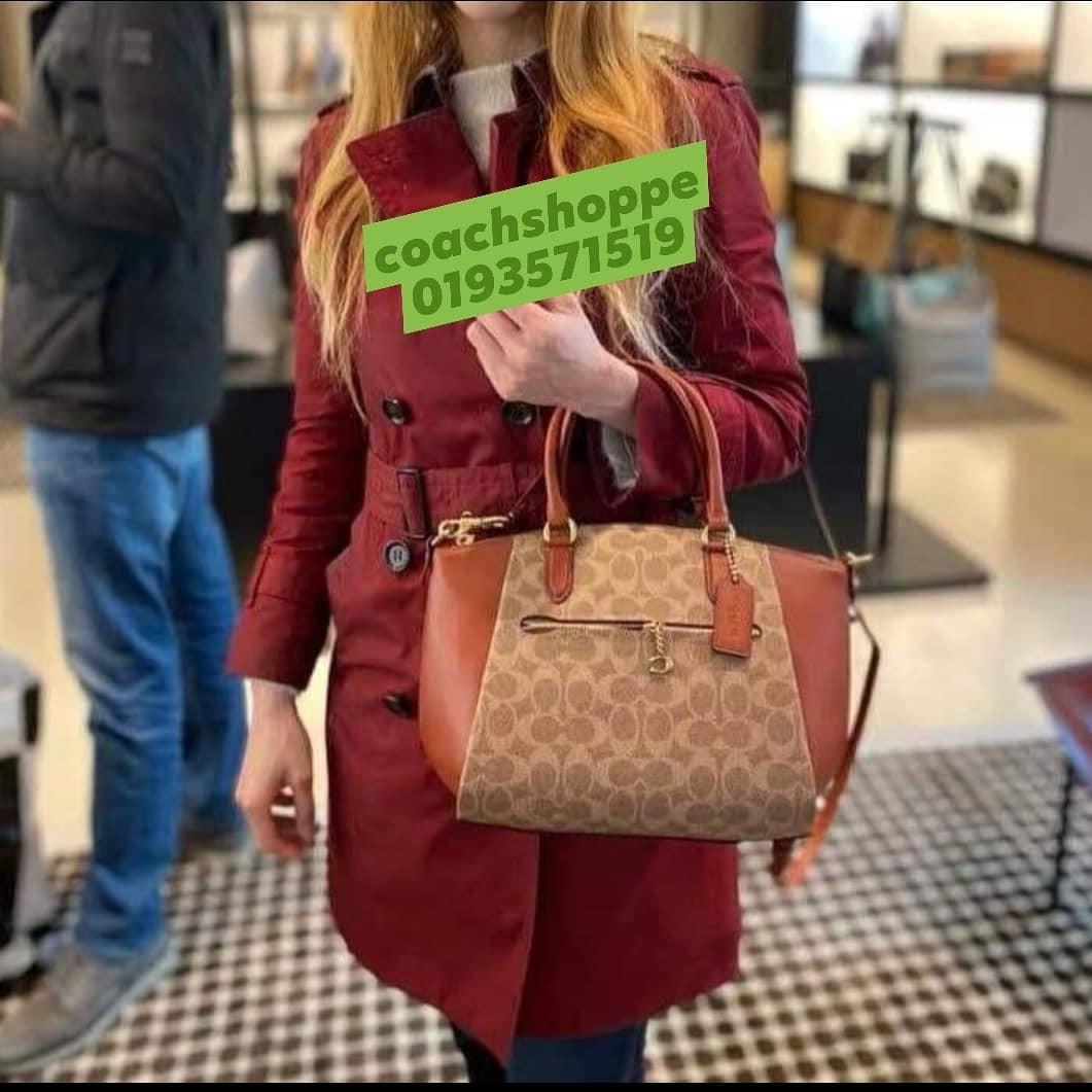Elise satchel in signature canvas outlet