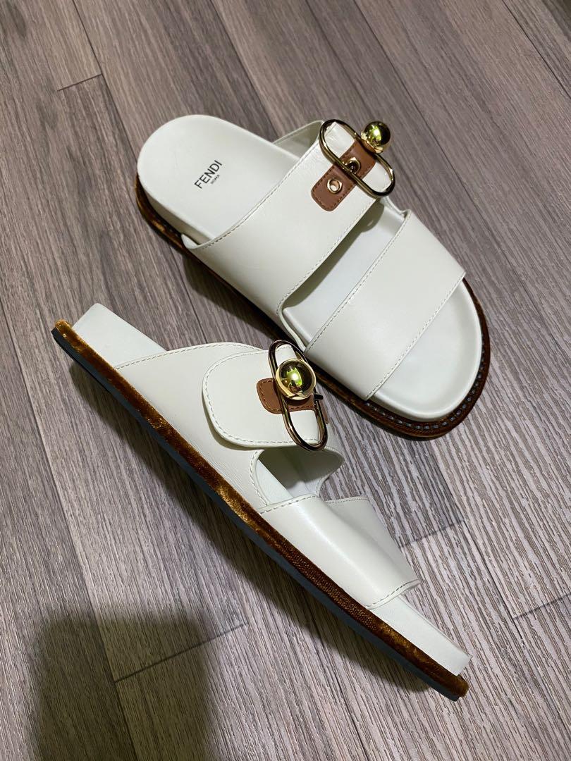 Fendi double strap 2025 slides