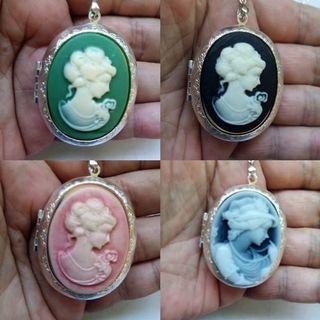 For Sale I have these Great  Silver Victorian Cameo Lady 925 Locket Necklaces  Big 40 by 30mm  22 inch 925 Silver Chain  Very good condition and quality  #cameo #necklace #jewelry