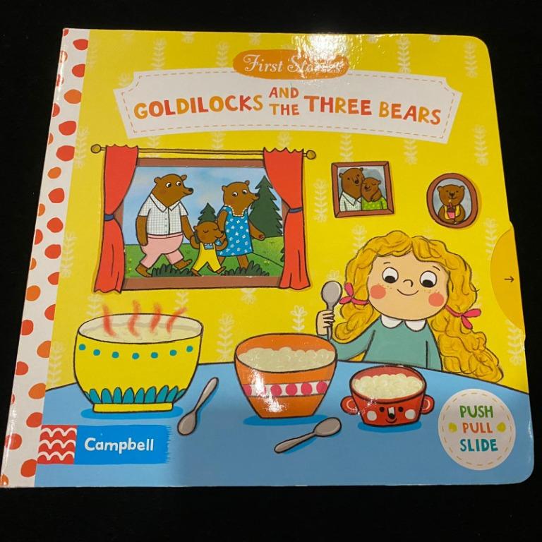 Goldilocks And The Three Bears Campbell Books First Stories Push Pull Slide Board Book 4871