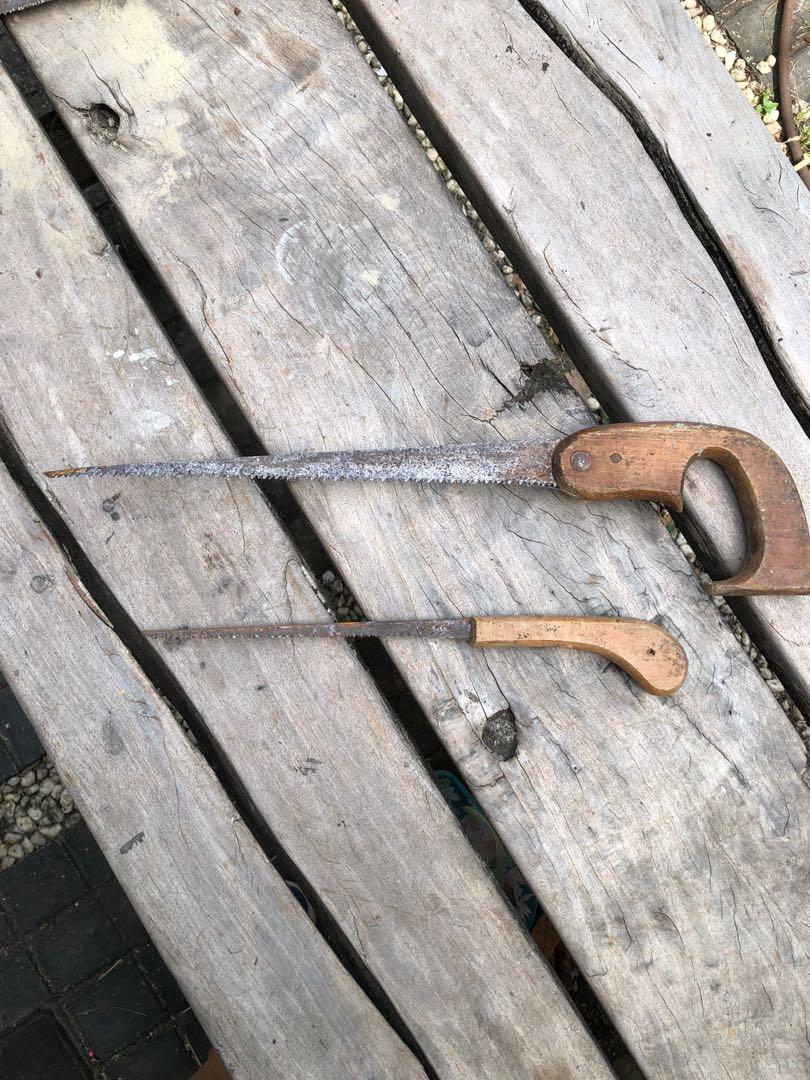 Hand saw (Category: Construction Tools & Equipment) located in Antipolo. Submitted by jccruise (Listing ID 1081423870, Image 1). Description: Vintage hand saw. 2 pcs for 500 pesos.