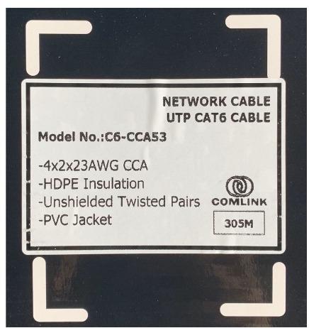 HIGH QUALITY! COMLINK CAT6 UTP CABLE INDOOR 305M SOLID CCA LAN CABLE ETHERNET CABLE (Category: Cables & Adaptors) located in Quezon City. Submitted by casareskurt (Listing ID 1081456564, Image 3). Description: Product Description COMLINK CAT6 UTP CABLE INDOOR 305M/box MODEL: C6-CCA53 4X2X23AWG CCA Unshielded Twisted Pairs PVC jacket 4Pairs 23AWG 0.53mm Solid CAA HDPE Insulated PE Color : BLUE Click the PRODUCT LINK HERE: tap and shop here: https: